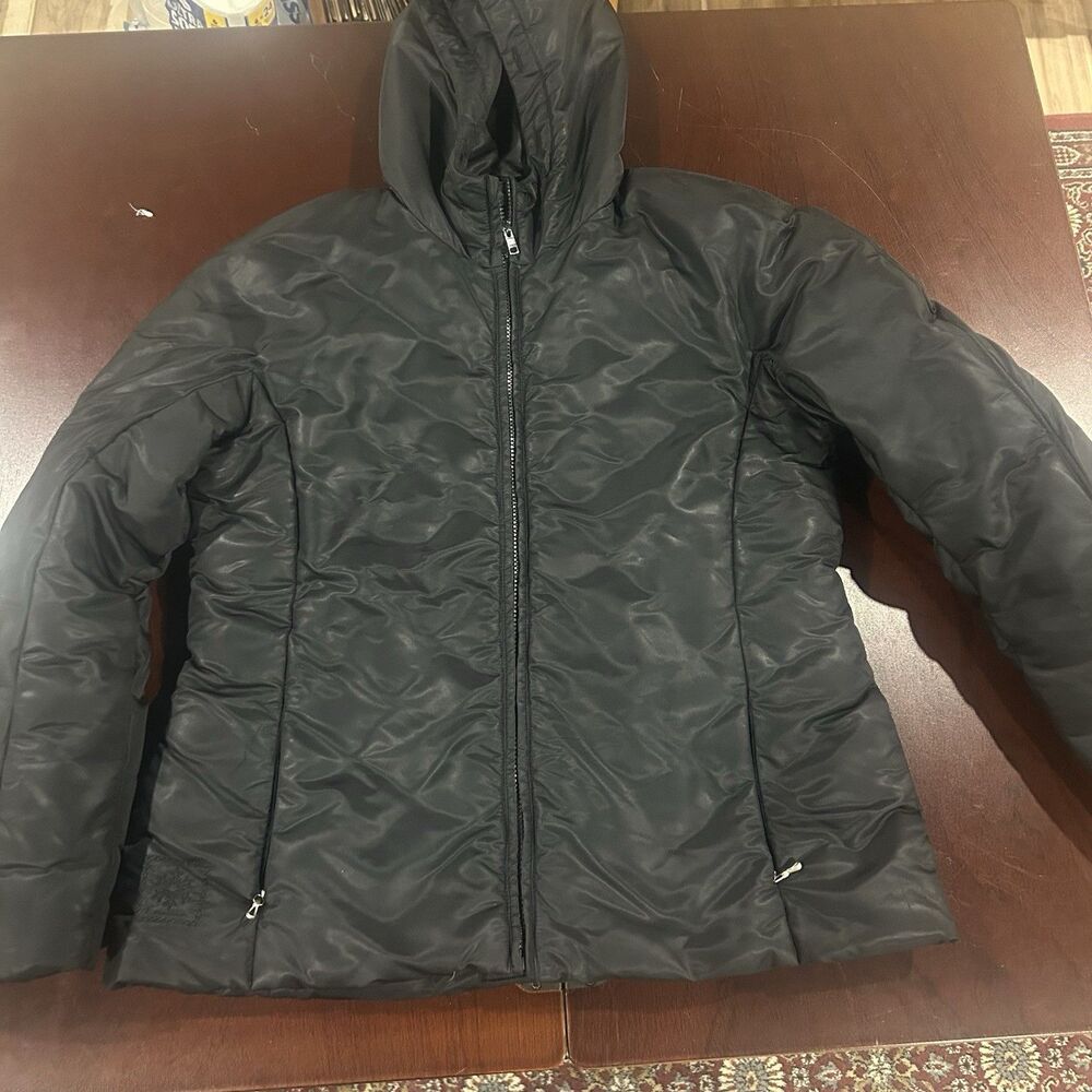 1 Madison puffer down Black Large jacket coat women's nylon waterproof